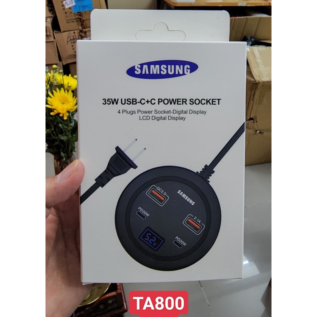 Ổ CẮM SẠC GẮN MẶT ÂM BÀN 35W SS TA800