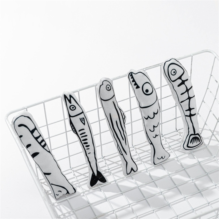 Đầu Cá Giả Bằng Cotton Dễ Thương Thay Thế Kèm Chuông Cho Mèo Cưng