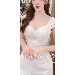 🆕🆕ĐẦM TRẮNG 2S BẢN TO ĐÍNH ĐÁ