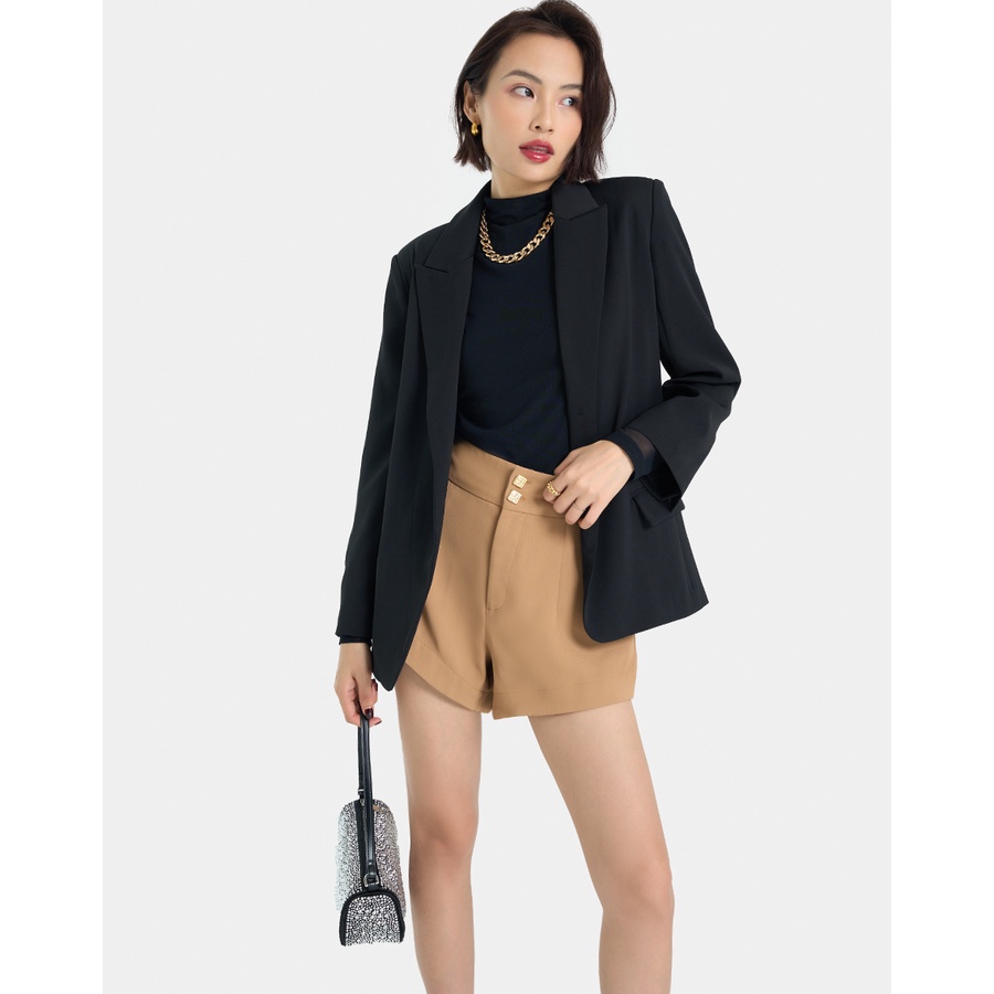 Áo Khoác Nữ Thời Trang JUNO Blazer Dáng Suông Dài JNKHC011