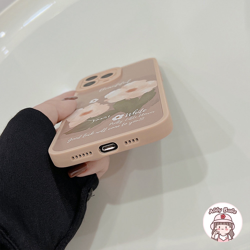 Ốp Điện Thoại TPU Mềm Chống Mồ Hôi Họa Tiết Hoa Sơn Dầu Cho IPhone 14 Pro Max 11 7Plus 13 12 11 Pro Max X XS XR