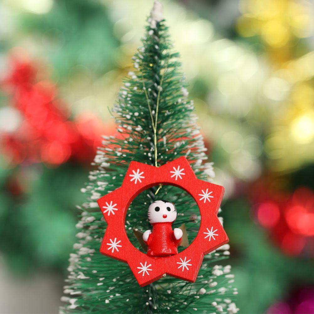 Set 10 / 12 Phụ Kiện Treo Trang Trí Giáng Sinh Bằng Gỗ