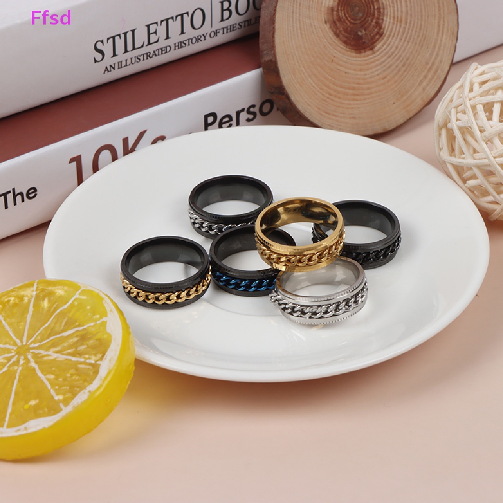 1 Nhẫn Đôi Xoay Được Bằng Thép Không Gỉ