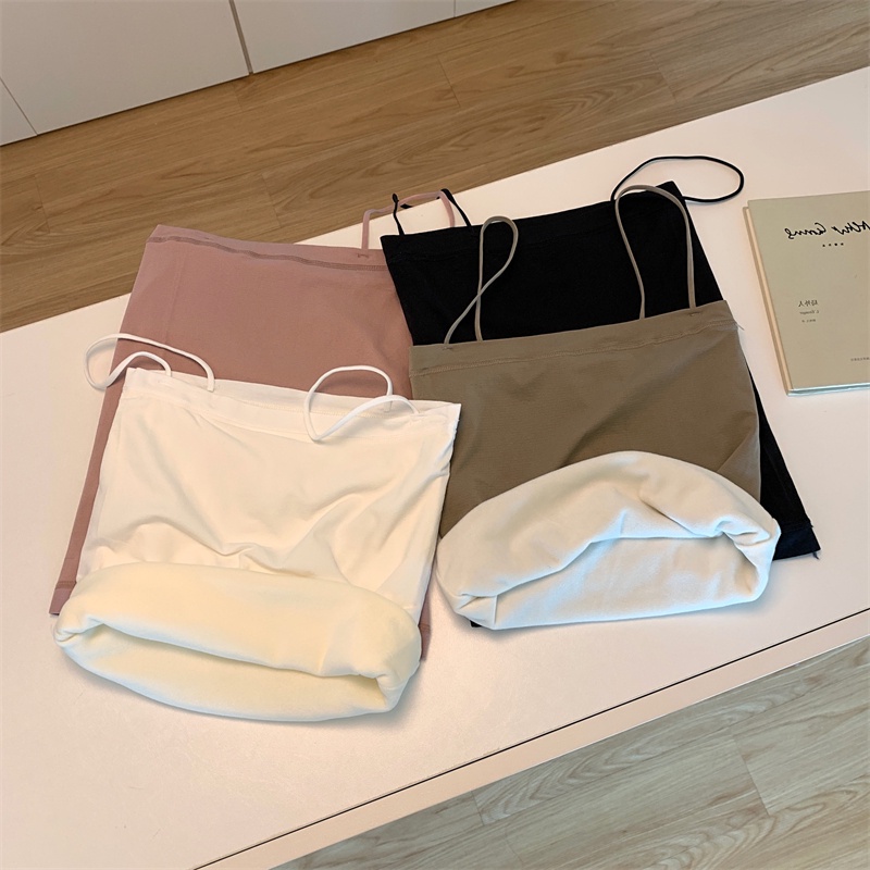 NRVP Áo Tank Top Đơn Co Giãn Phong Cách Hàn Quốc Mới Với Đệm Lót