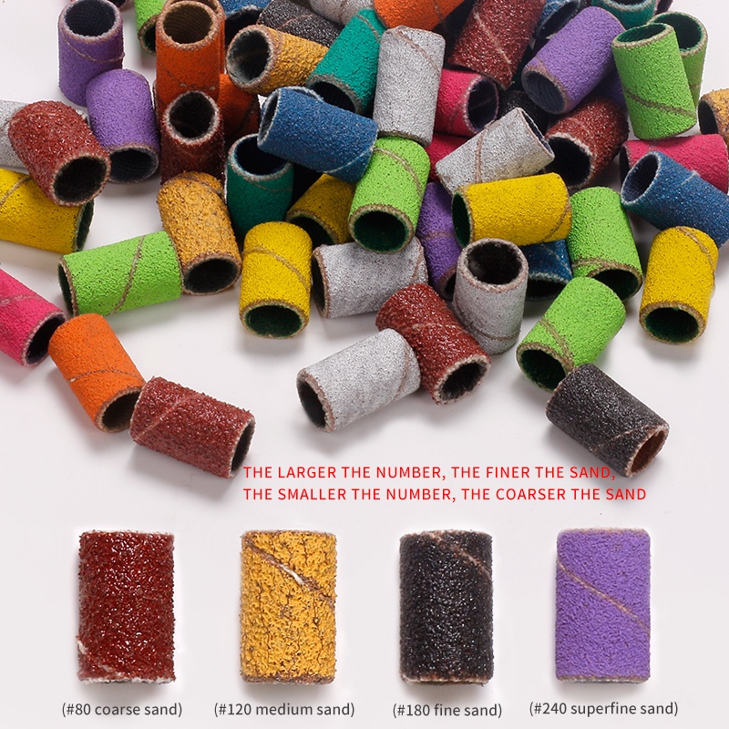 Set 50 / 100 Giấy Nhám 80 / 120 / 150 / 240 Dùng Để Làm Móng Nghệ Thuật