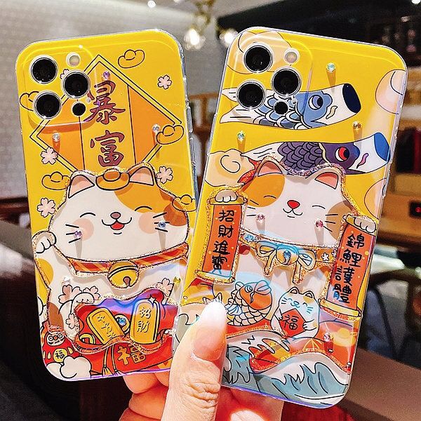 Ốp điện thoại mềm họa tiết mèo hoạt hình thích hợp cho iPhone 13 13ProMax 11 11ProMax XR XS X 12 14 14Pro Max