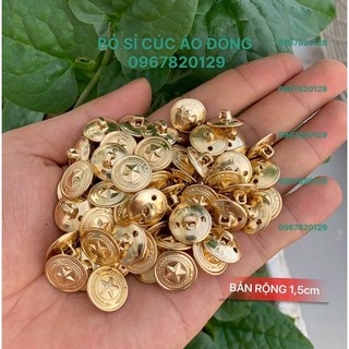 Cúc áo đồng hình ngôi sao bản 1,5cm