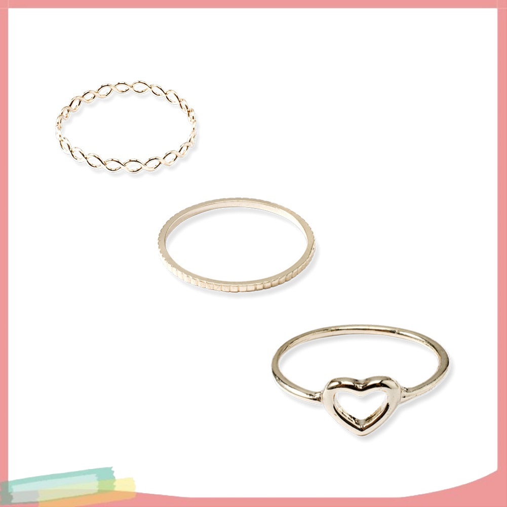 Bộ 9 nhẫn hợp kim trang trí ngọc trai giả xinh xắn cho nữ