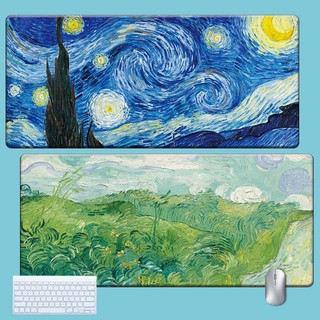 Tấm lót chuột cỡ lớn in hình tranh sơn dầu van gogh độc đáo sáng tạo