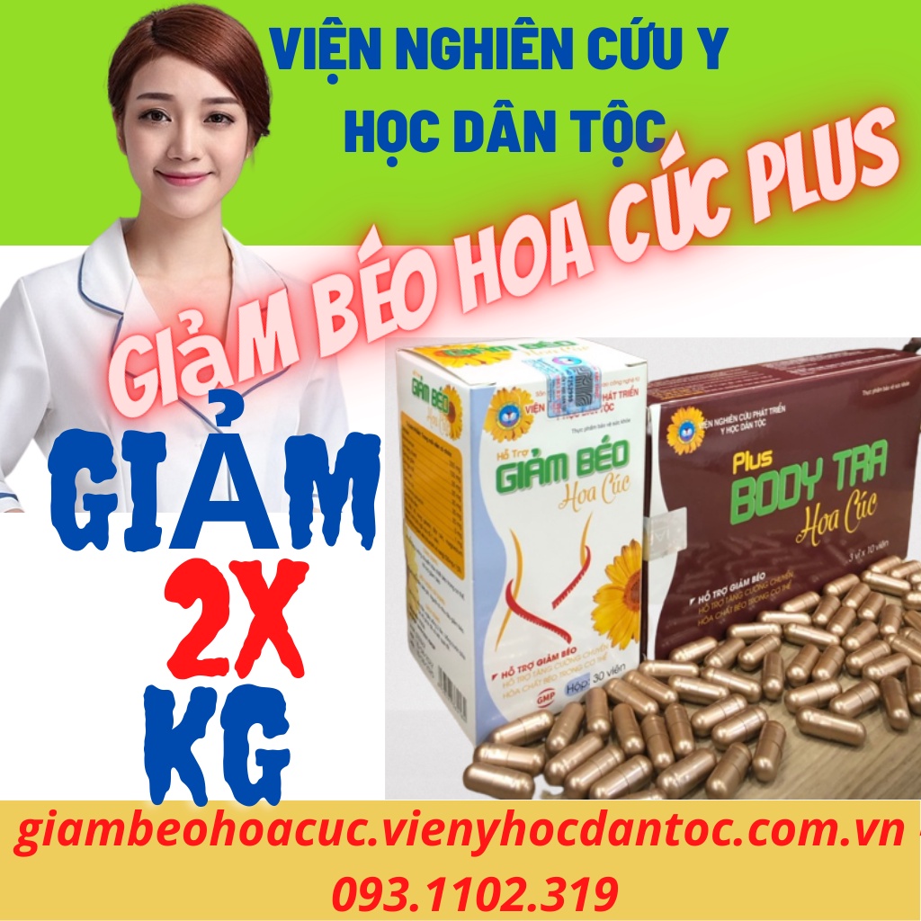 Thải Mỡ 10-16Kg - Giảm Béo Hoa Cúc Plus - Giảm Cân Cấp Tốc - Giảm Cân An Toàn Cho Mẹ Cho Con Bú - Viện Y Học Dân Tộc