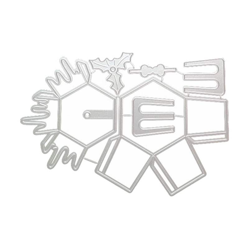 Khuôn Cắt Giấy Kim Loại Hình Hộp Bánh Xinh Xắn