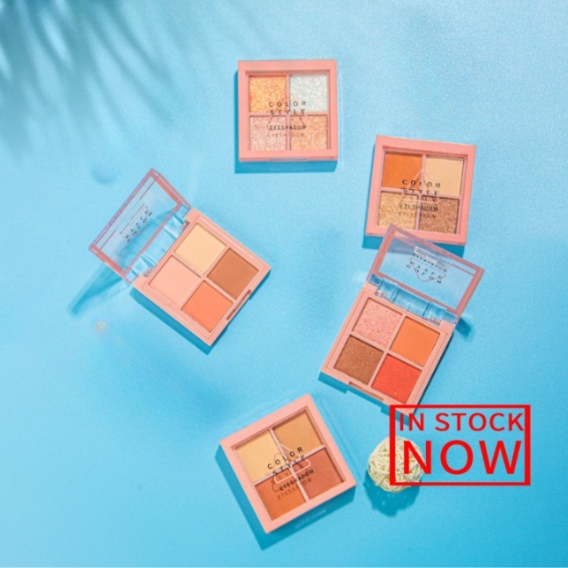 Bảng phấn mắt 4 màu mini Color Style lâu trôi lên màu chuẩn