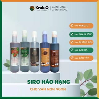 Siro nguyên chất chai 650ml -580ml-Siro Đường đen, Siro Kokuto, Siro Sữa nướng, Siro Bạc hà, Siro Dâu tây