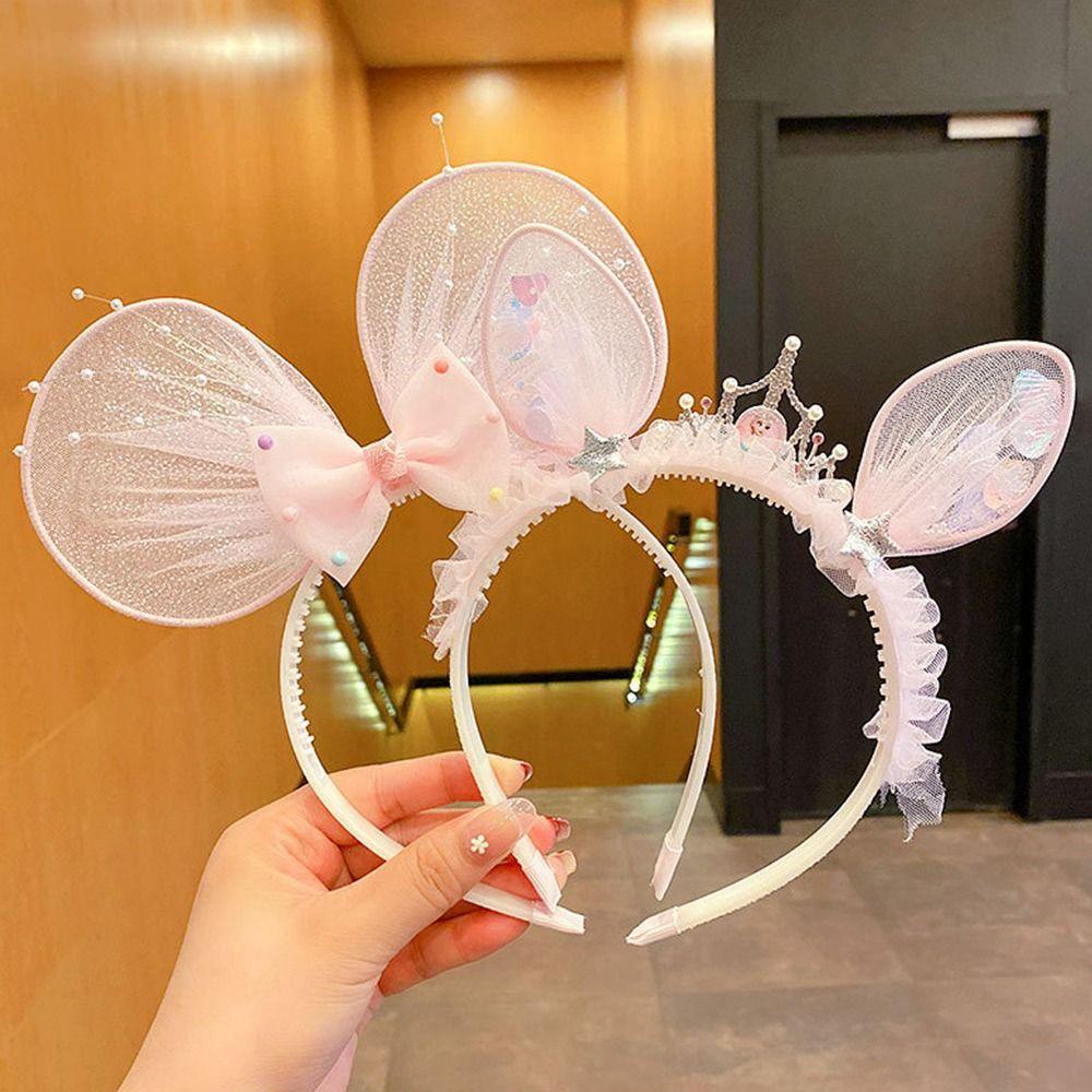 Layor1 Băng Đô Cài Tóc Hình Vương Miện Hoạt Hình Có Nước Kim Tuyến Làm