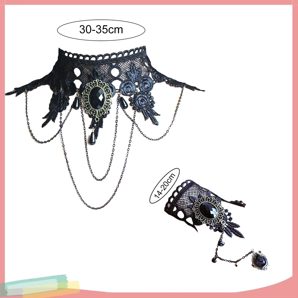 Bộ Trang Sức Ren Hoa Đính Đá Quý Nhân Tạo Thời Trang Dành Cho Nữ