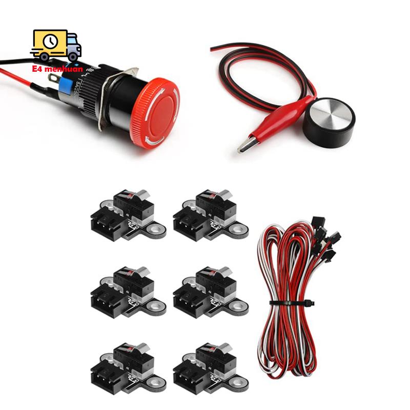 Essential Accessories Kit for CNC Machine 3018PROVe,Emergency Stop,Z-Axis Tool Setting Touch Probe, Micro-Switches