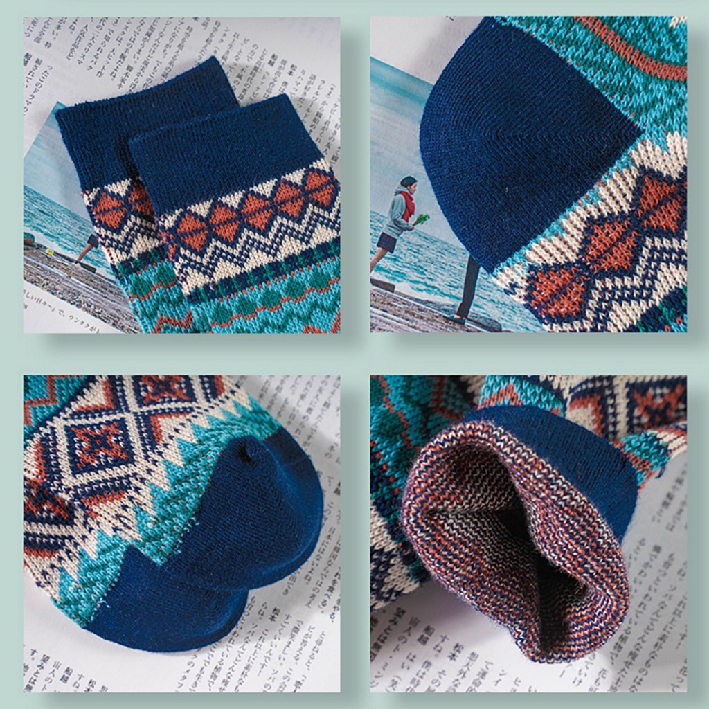 Tất Thời Trang Phong Cách Vintage Nam Nữ Cổ Cao