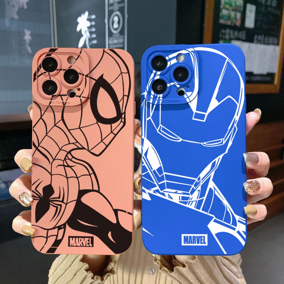 Ốp Điện Thoại Góc Vuông In Hình Người Nhện Cho VIVO Y15A Y15S T1 5G T1X Y02S Y21S Y21A Y21S Y33S Y12S Y11S Y12A Y01 Y1S Y20s Y20A