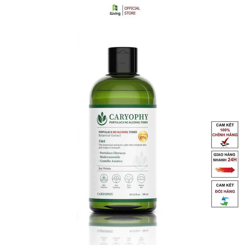 Toner cho da mụn Caryophy Portulaca 300ml ILIVING-CARTCDM300