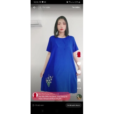 Váy bầu thêu hoa ruy băng thủ công. Hàng bỏ shop còn ít bán rẻ