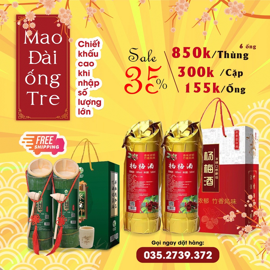 Rượ* ống tre thượng hạng- combo 1 thùng