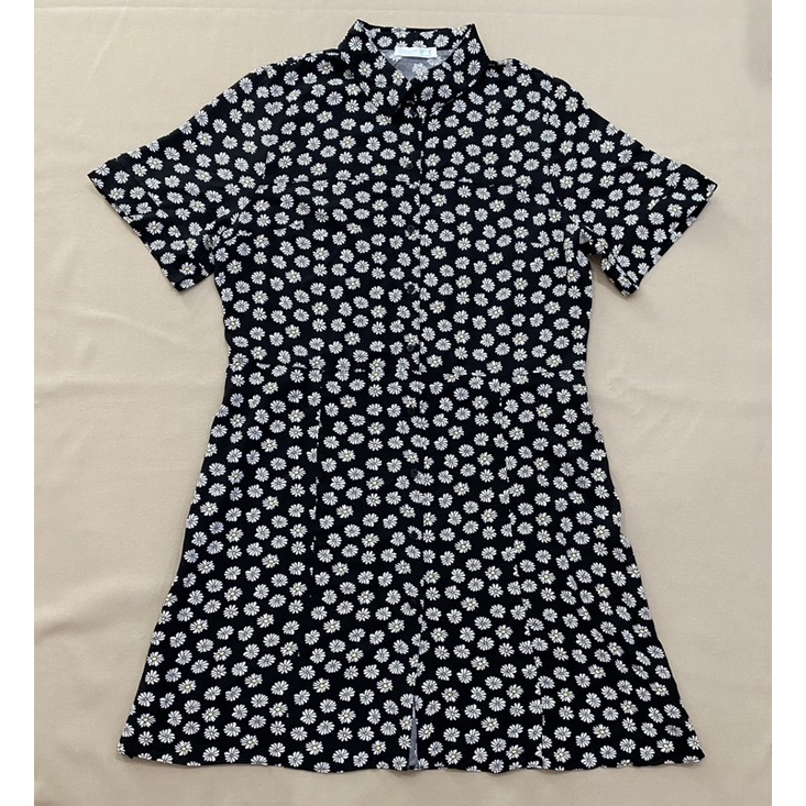 Đầm sơ mi vải tôn hoạ tiết nhí xuất khẩu - Thanh lý vnxk