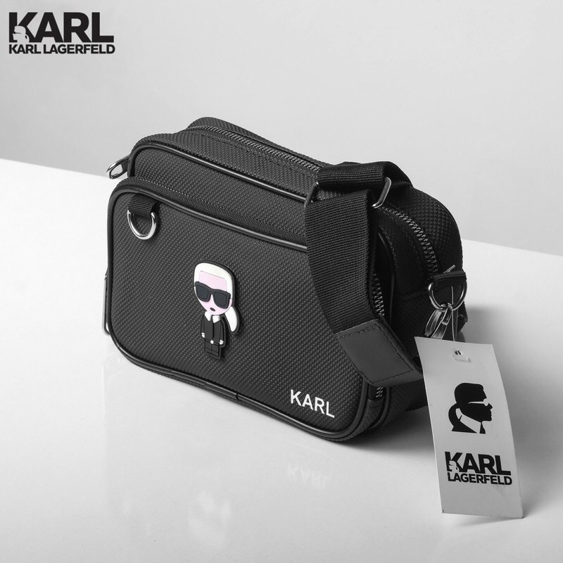 Túi Đeo Chéo Nam Nữ Cao Cấp Mini Karl Chất Liệu Da Si Chống Thấm BÁNH MÌ STORE TÚI ĐEO CHÉO VNXK