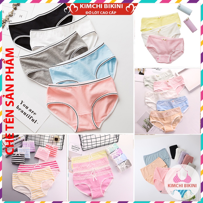 quần lót nữ viền ren vải mềm chống viêm nhiều màu sắc mẫu mã đa dạng KIMCHIBIKINI quần chip nữ xinh đẹp QL161