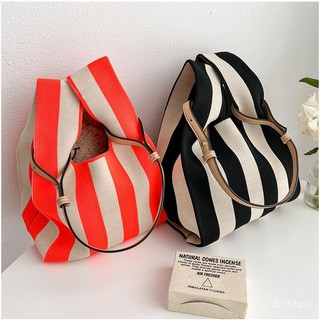 Online celebrity geometric knitted fashion shopping bag handbag woven armpit shoulder bag handbag trendy girl children's bag new