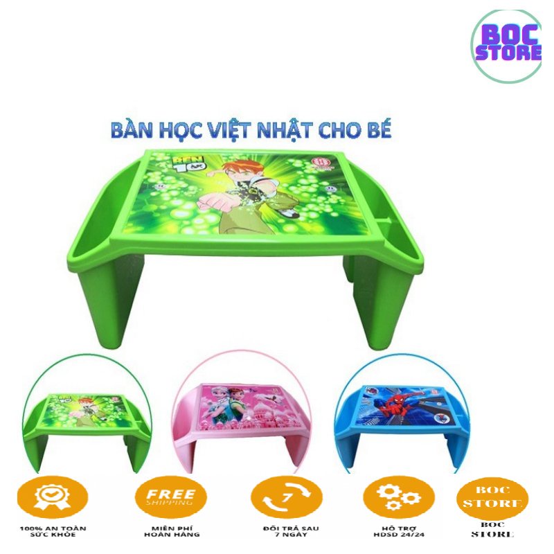 Bàn Học Sinh Nhựa Việt Nhật - in hình ngộ nghĩnh Cho Bé Có Ngăn Để Đồ