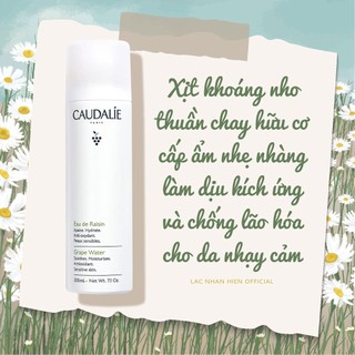 [Auth Pháp-Mẫu mới nhất] XỊT KHOÁNG THUẦN CHAY HỮU CƠ CAUDALIE GRAPE WATER CẤP ẨM LÀM DỊU CHO DA NHẠY CẢM