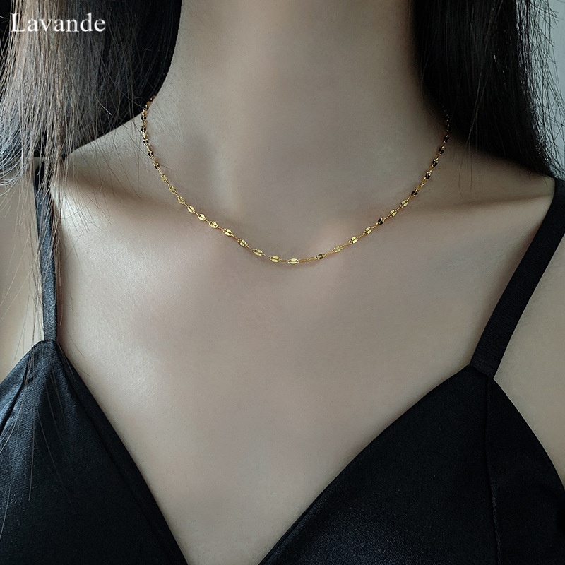 Dây Chuyền Bằng Thép Titan Mạ Vàng 18k Không Phai Màu X01L071301