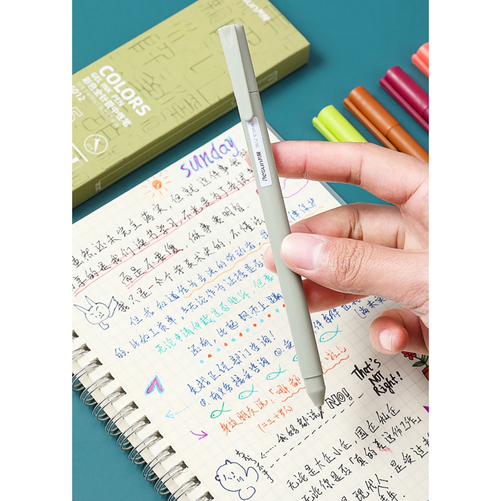 Set 5 Bút Morandi Ngòi 0.5mm 5 Màu Sắc Xinh Xắn