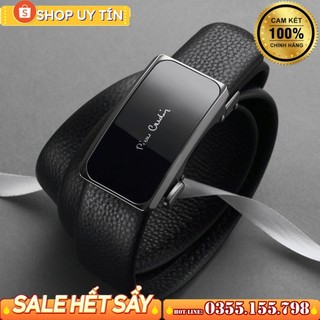 Thắt lưng Pierre cardin dây da bò cao cấp kết hợp với mặt kính sang trọng 4