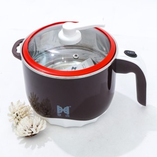 Nồi lẩu mini đa năng lòng inox 304 1.8L tặng kèm vỉ hấp inox