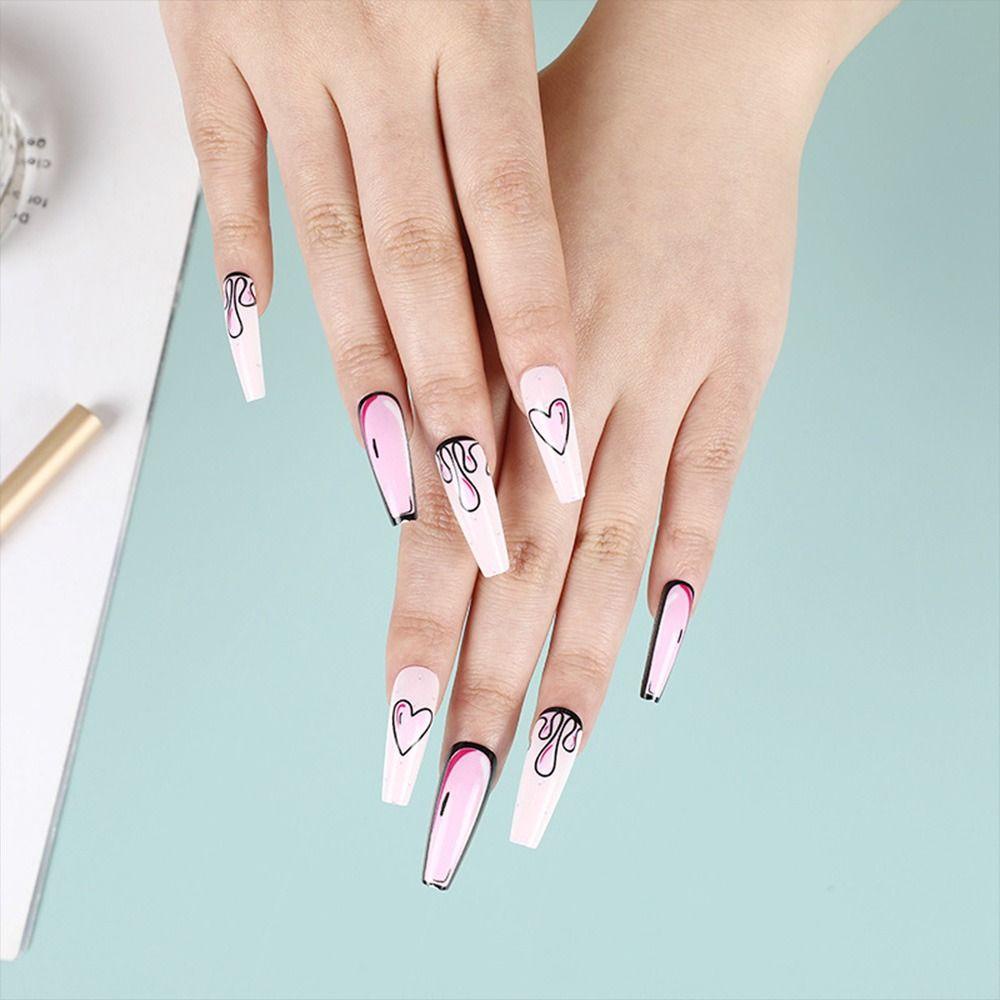 Bộ 24 Móng Tay Giả Che Phủ Toàn Diện Tháo Rời Được