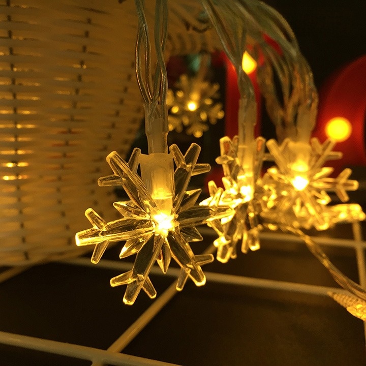 3M Đèn Led Hình Bông Tuyết Trang Trí Cây Thông Noel Cây Cảnh Tết