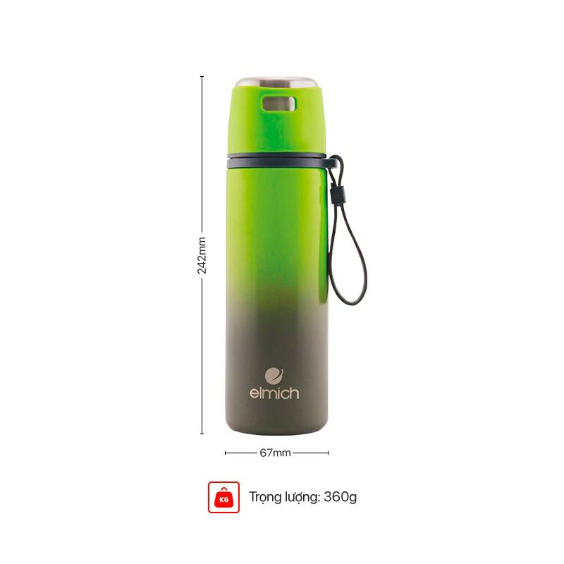Bình giữ nhiệt elmich 8007 480ml inox 304