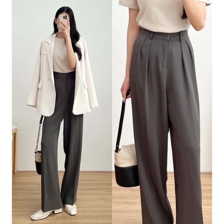 Quần Ống Rộng Culottes Ulzzang Chất Vải Ruby Xuất Hàn Cao Cấp, Mặc Tôn Dáng Cực Xinh