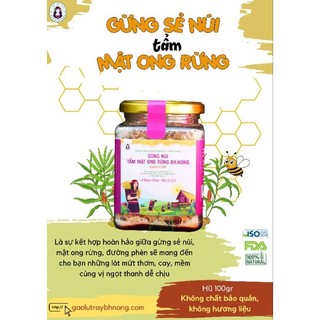 Mứt Gừng Núi Bhnong - Gừng Núi Tẩm Mật Ong Rừng Bh.nong cao cấp 100g