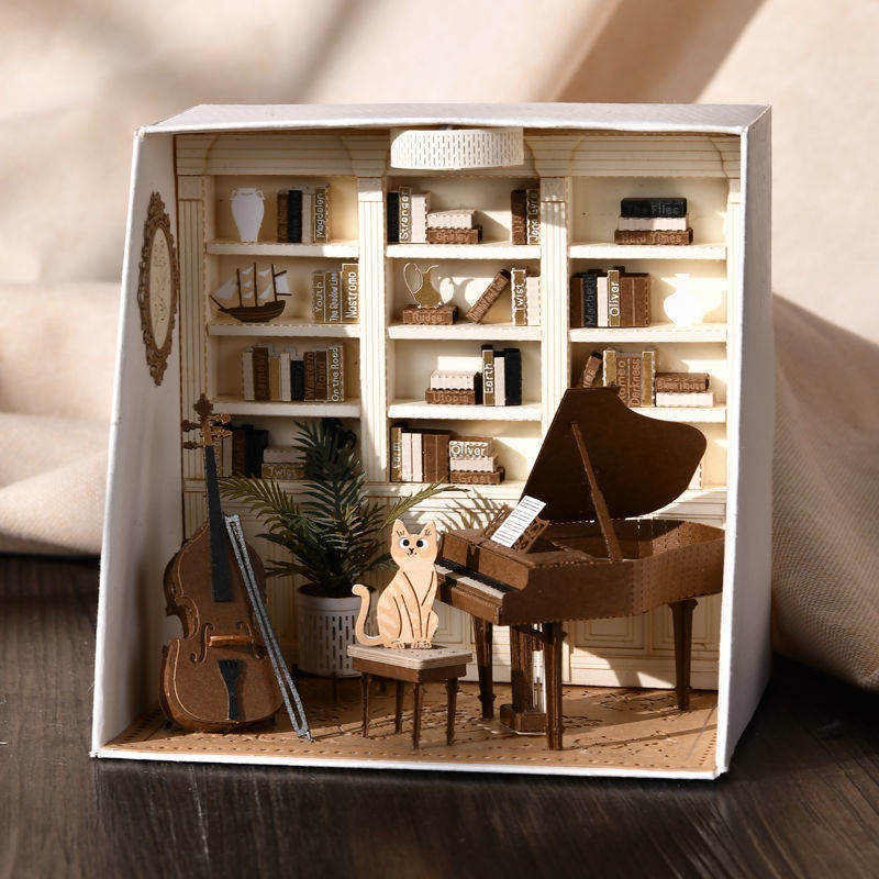 Bộ Đồ Chơi Lắp Ráp Mô Hình Ngôi Nhà Thông Minh 3D Bằng Giấy diy Dành Cho Trẻ Em