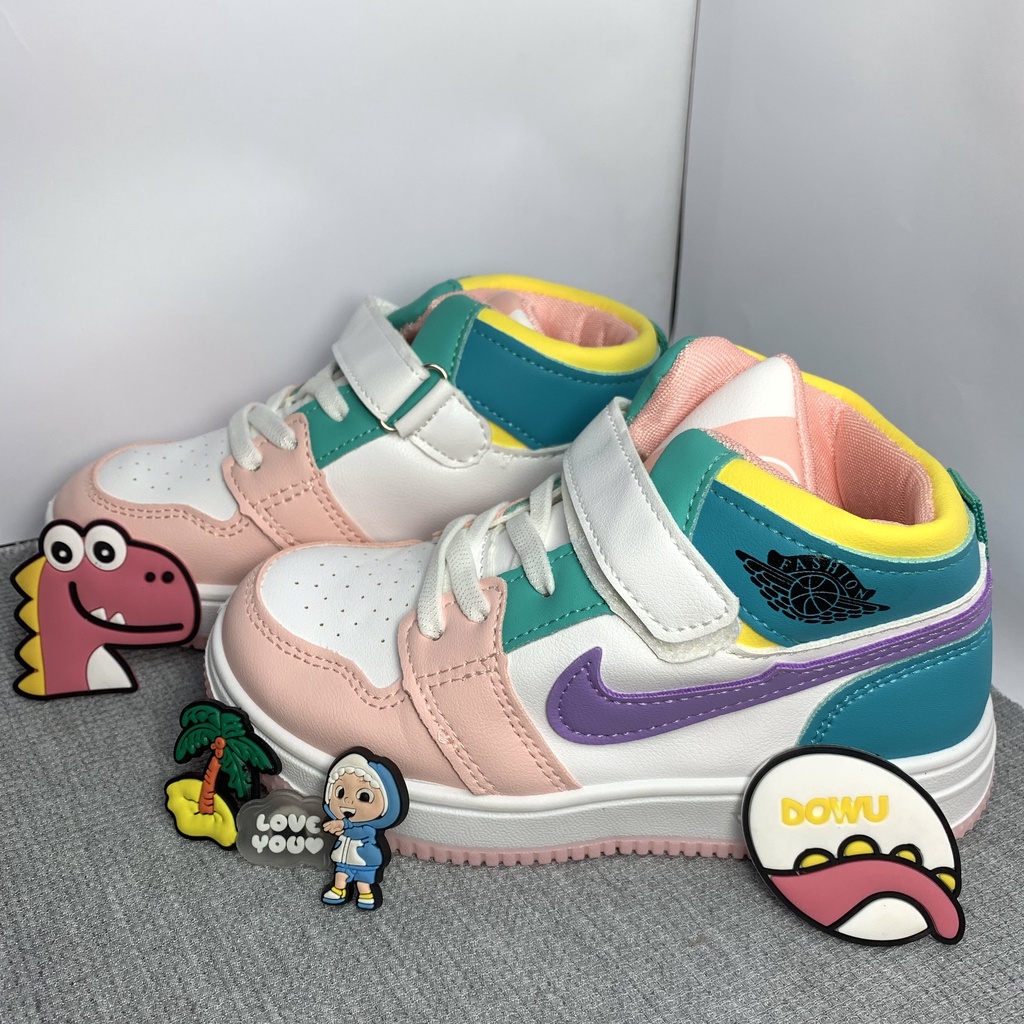 Giày NiKe Học Sinh Cao Cổ Cho Giày Thể Thao Bé Trai Bé Gái Thời Trang