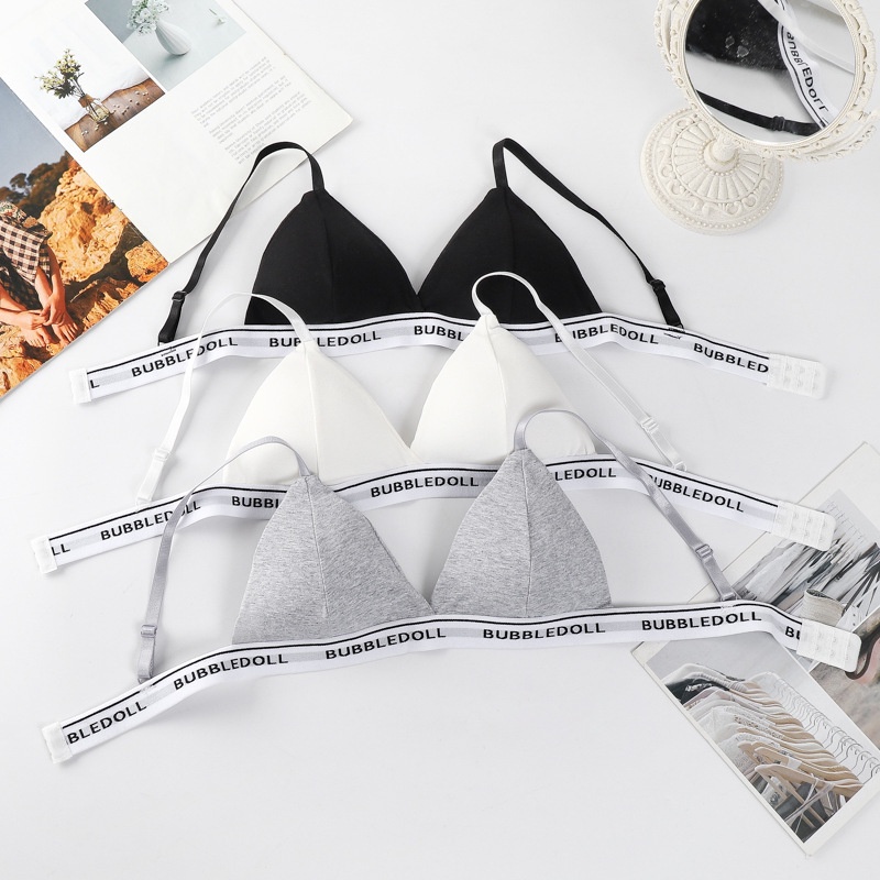 Áo Ngực Cotton Thoáng Mát Viền Chữ Cá Tính Cho Nàng DORIS 3009