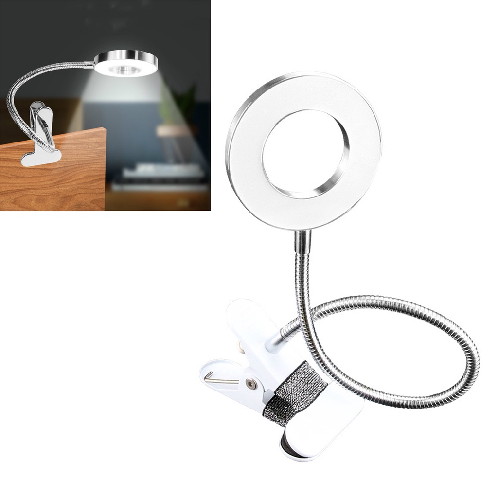 Đèn LED Mini Kẹp Bàn cho Phun Xăm Nối mi Làm nail Trang Điểm 2 Chế Độ Sáng【Texas053】