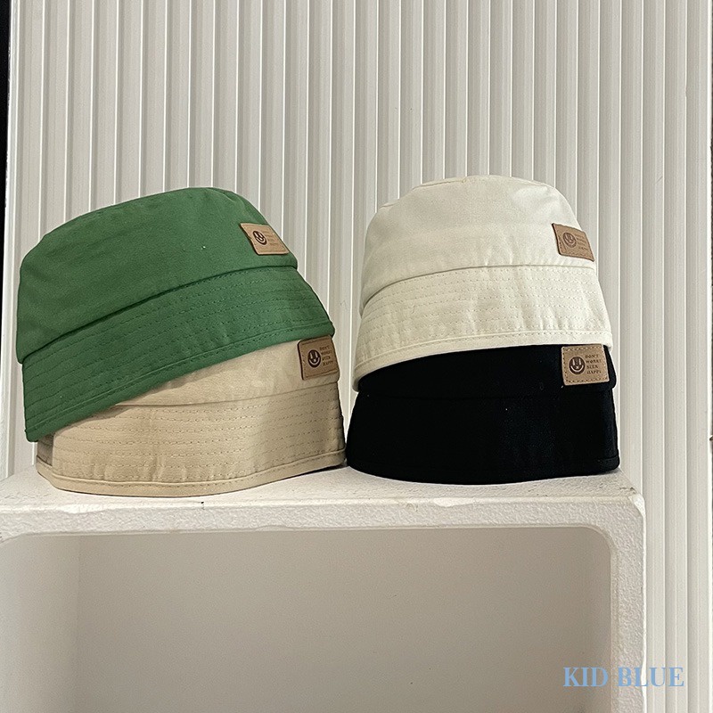 Mũ Bucket Chất Liệu Da Phong Cách Retro Cho Bé
