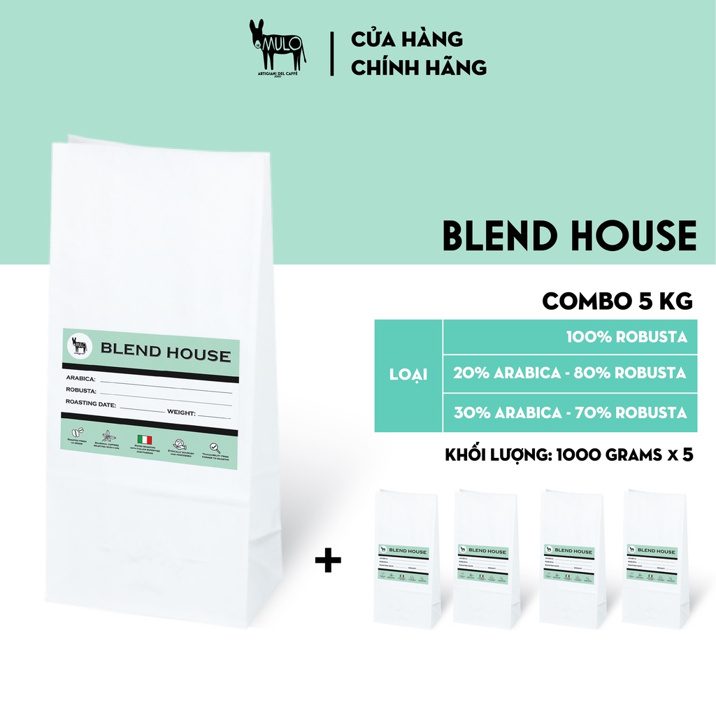 Combo 5kg Blend House - Cà phê MULO