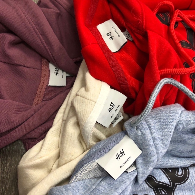 AnDi.vnxk 🔸 Áo hoodies chữ đen xuất - H.M