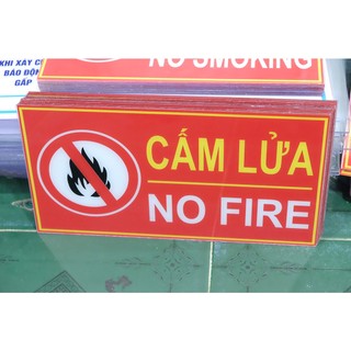 Bảng Cấm Lửa PCCC kích thước 16x40cm