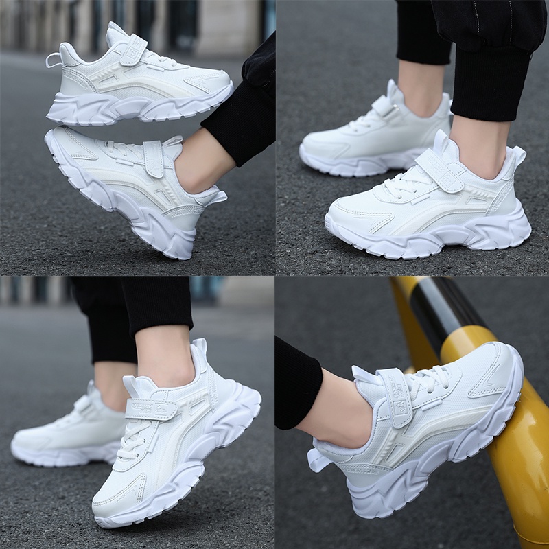 Giày Thể Thao Da Đế Mềm Chống Thấm Nước Thời Trang Cho Bé 5-18 Tuổi Size 27-40