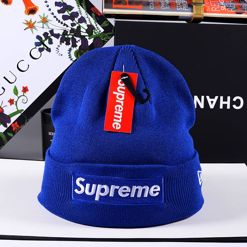 Fashion Brand Sup Knitted Hat Autumn and Winter Men's and Women's Hip Hop Embroidered Wool Hat Outdoor Keep Warm Sports Beanie Hat New Hat 6m2W